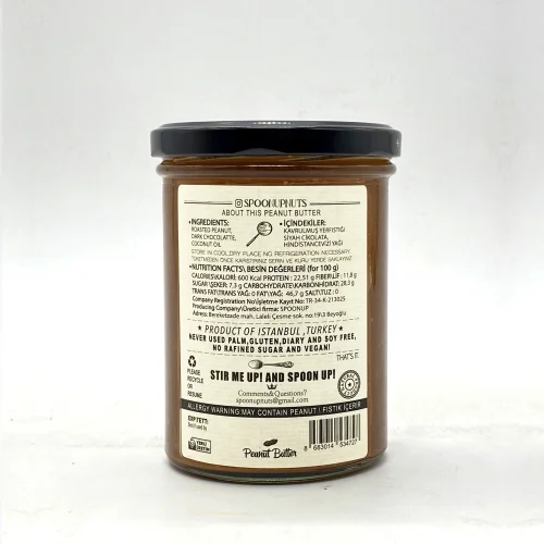 Spoonup - %100 Sugar Free Dark Chocolate Peanut Butter 485g