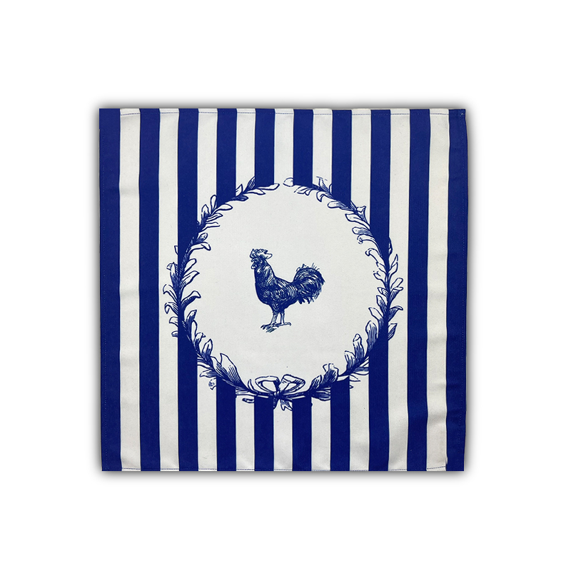 Country Life Striped Rooster Napkin