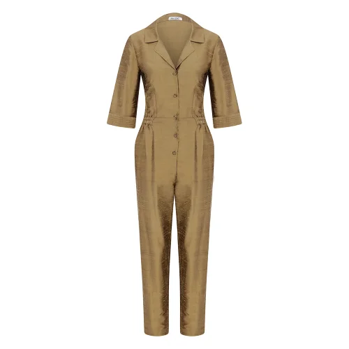 Nazan Çakır - Silk Jumpsuit With Short Sleeve