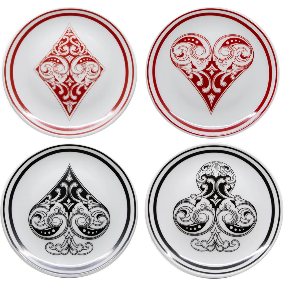 Mİ Su Deco - Playing Cards Figured Plate Set