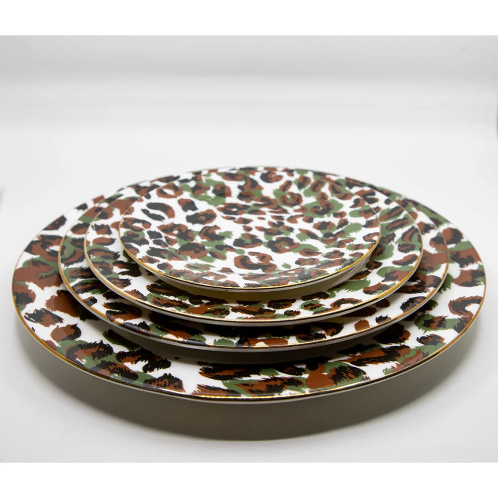 Mİ Su Deco - Leopard Patterned Plate