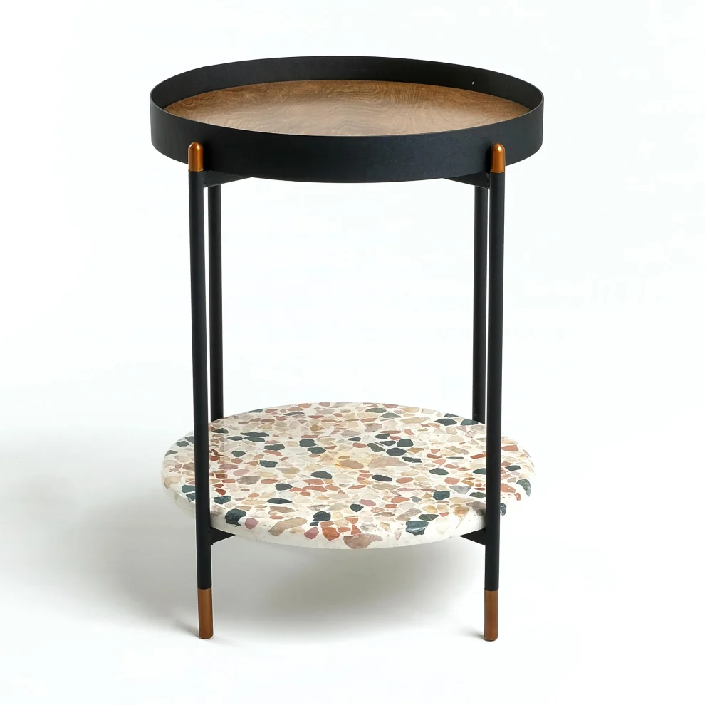 Sürton - Kasnak Terrazzo Coffee Table With Tray