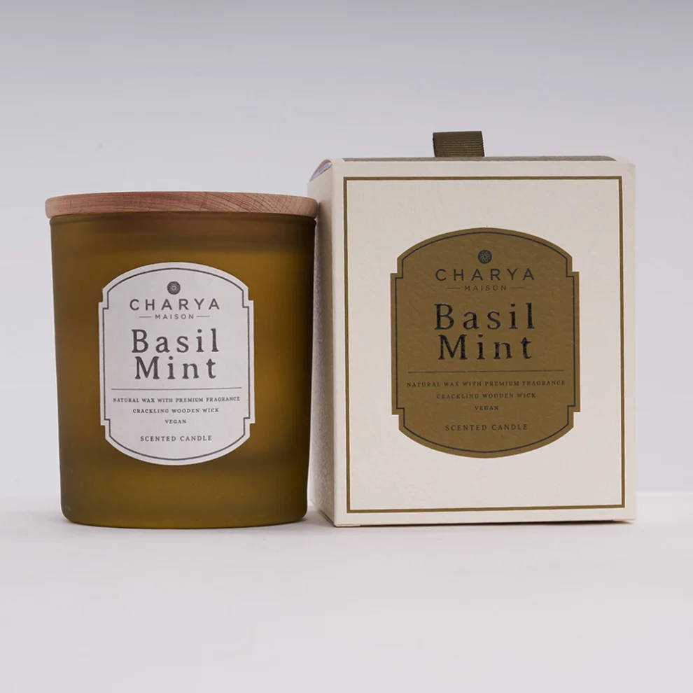 Charya Maison - Basil Mint 230g Natural And Vegan Candle
