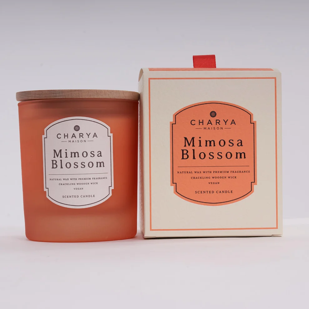 Charya Maison - Mimosa Blossom 230g Doğal Ve Vegan Mum