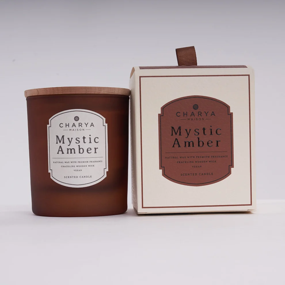 Charya Maison - Mystic Amber 230 G Natural And Vegan Candledoğal Ve Vegan Mum
