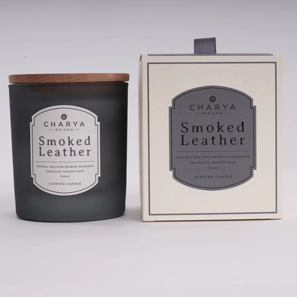 Charya Maison - Smoked Leather 230g Natural And Vegan Candle