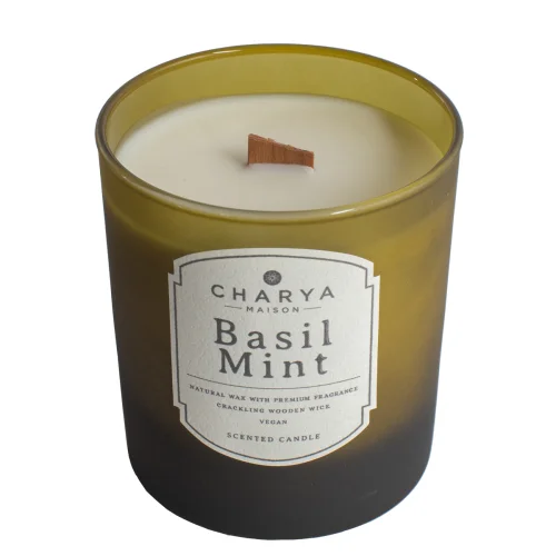 Charya Maison - Basil Mint 230g Doğal Ve Vegan Mum