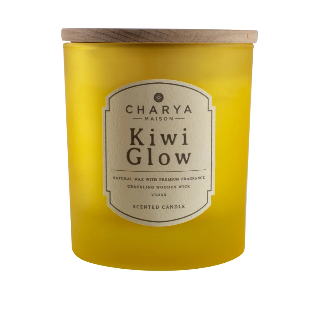 Charya Maison - Kiwi Glow 230g Doğal Ve Vegan Mum