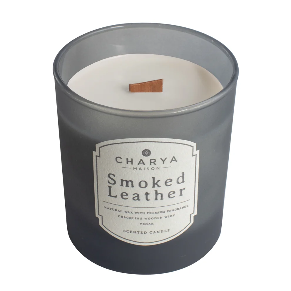 Charya Maison - Smoked Leather 230g Natural And Vegan Candle