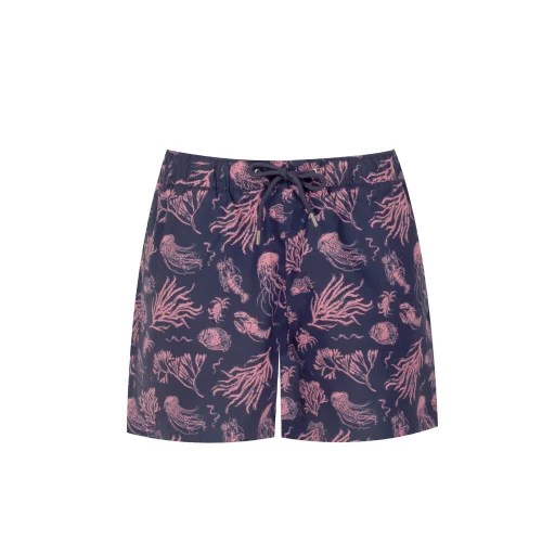 Searo Club - Positano Recycled Swim Shorts- Lobster