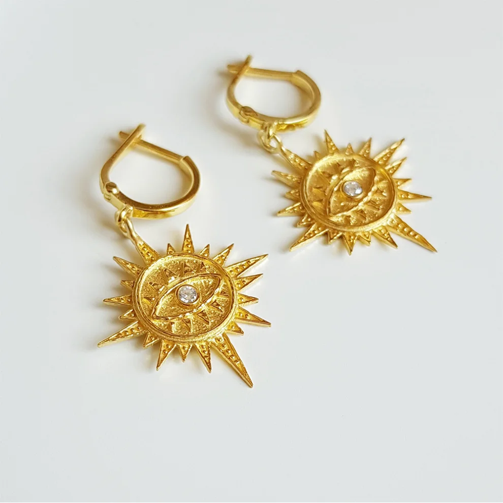 Wish-NU Design&Jewellery - Sun Hoop Küpe