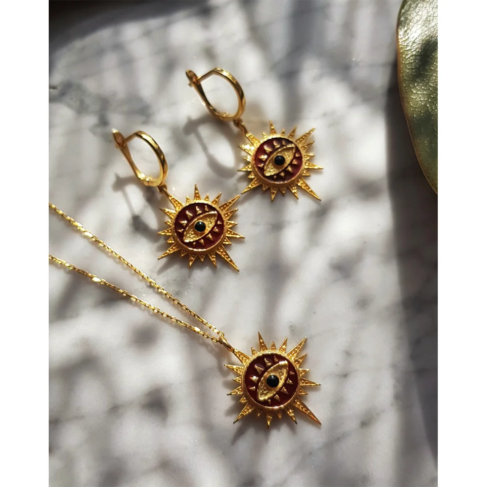 Wish-NU Design&Jewellery - Sun Hoop Earring Enamel