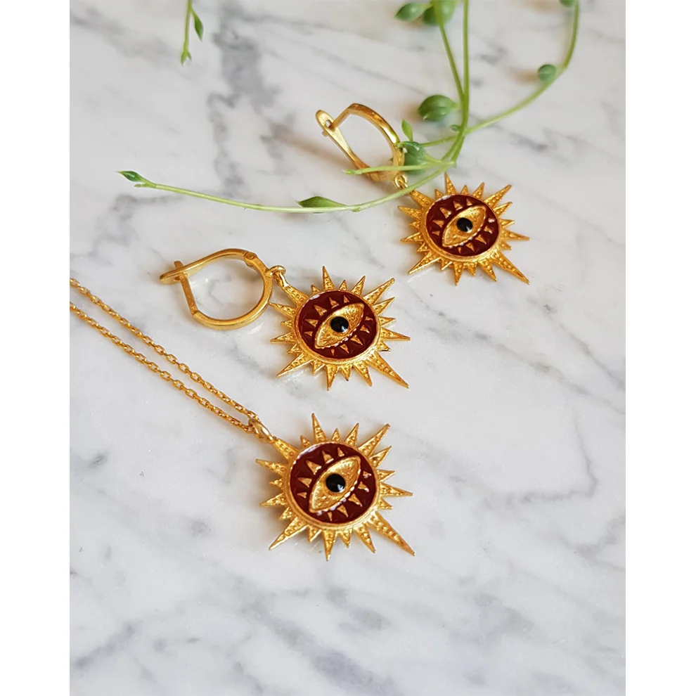 Wish-NU Design&Jewellery - Sun Hoop Earring Enamel