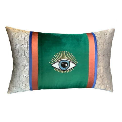 Boom Bastık - Eye Woven Printed Rectangle Pillow
