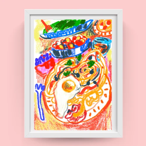 Hello Soley - Egg Pasta Print