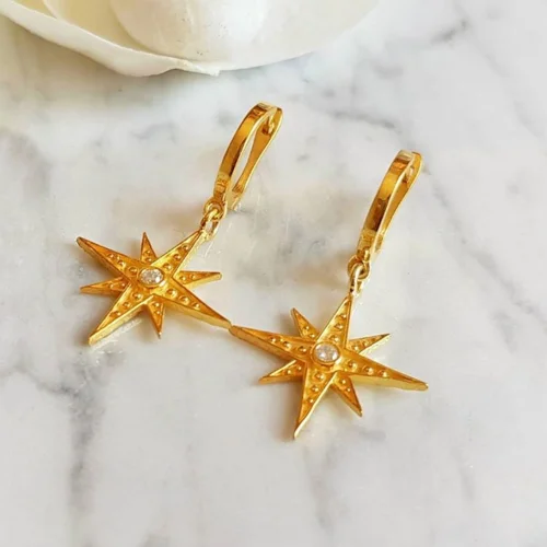 Wish-NU Design&Jewellery - North Star Hoop Enamel Earring