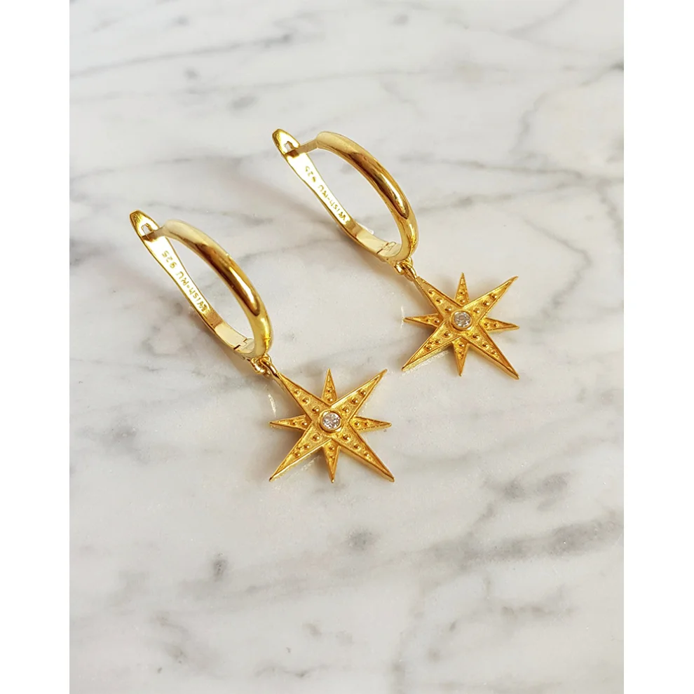 Wish-NU Design&Jewellery - North Star Hoop Earring