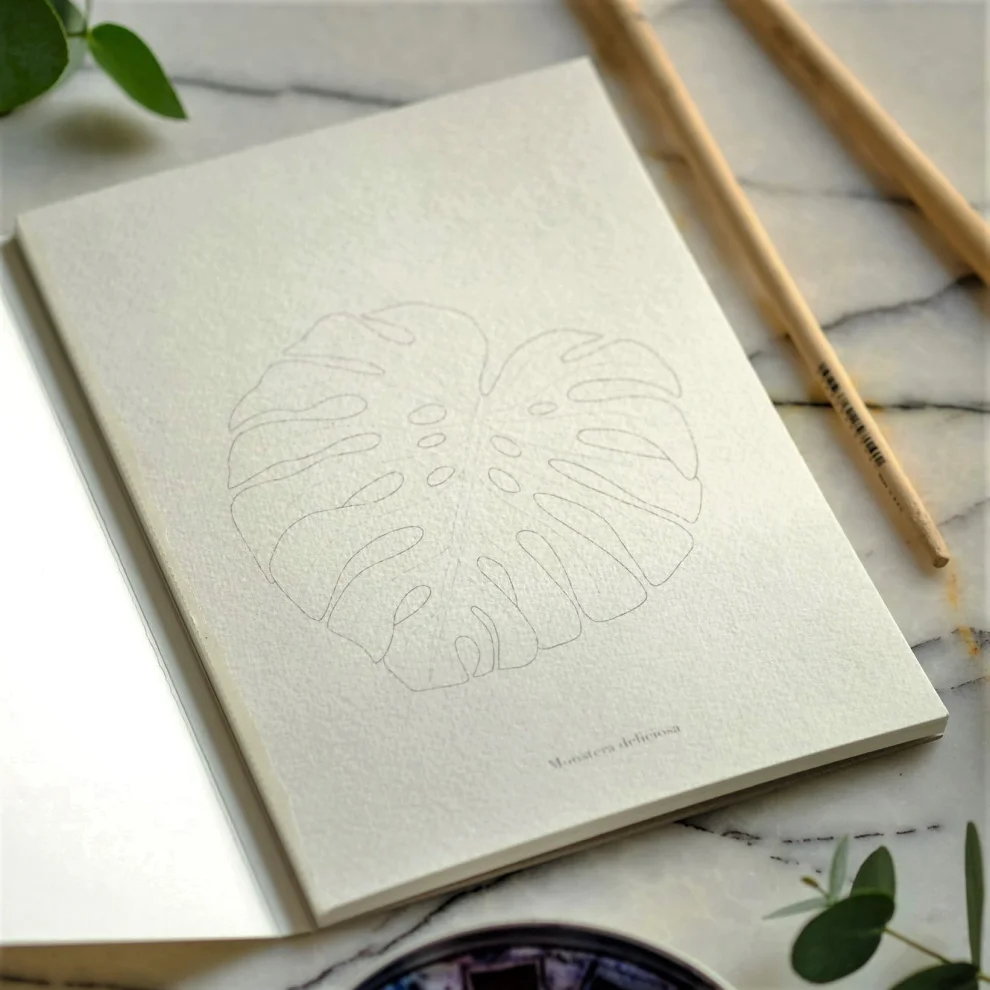 Naz Saner Draws - Watercolor Coloring Book | Botanical