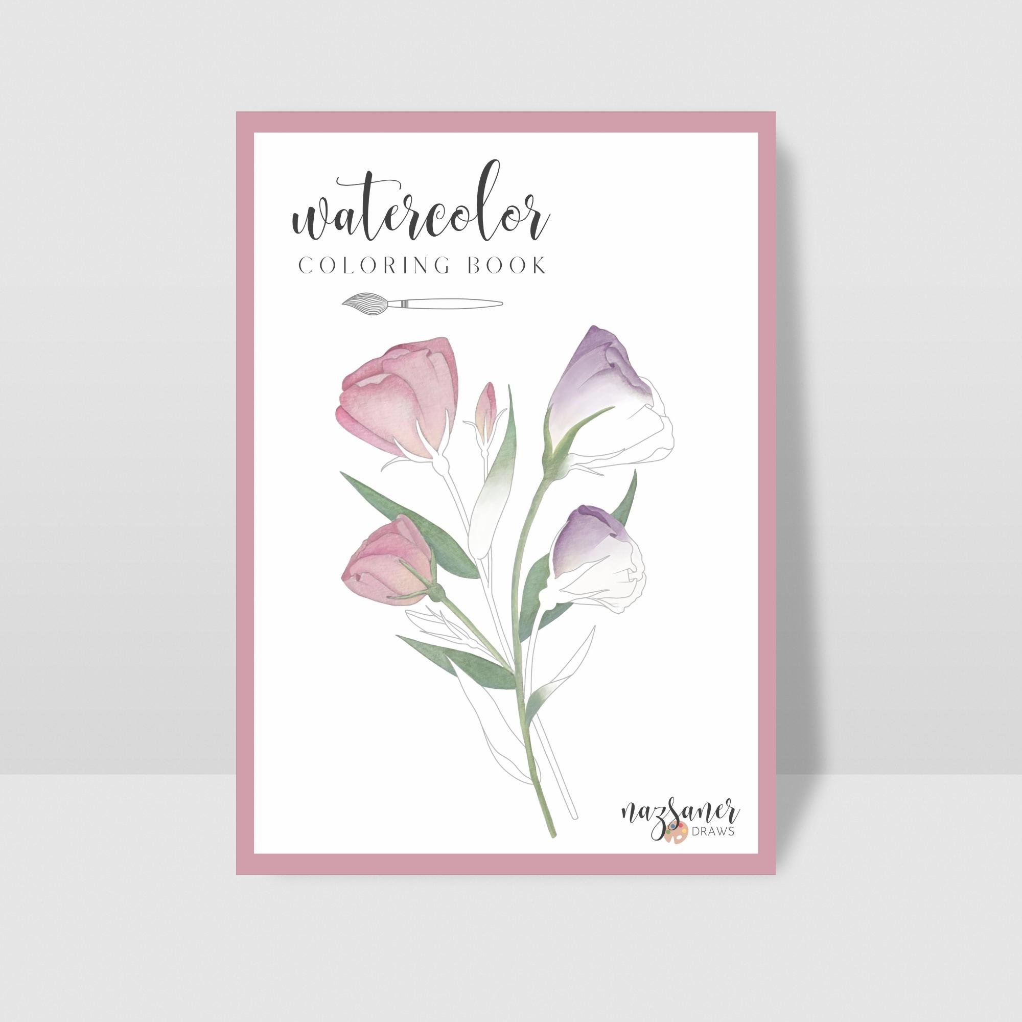 Watercolor Coloring Book | Floral