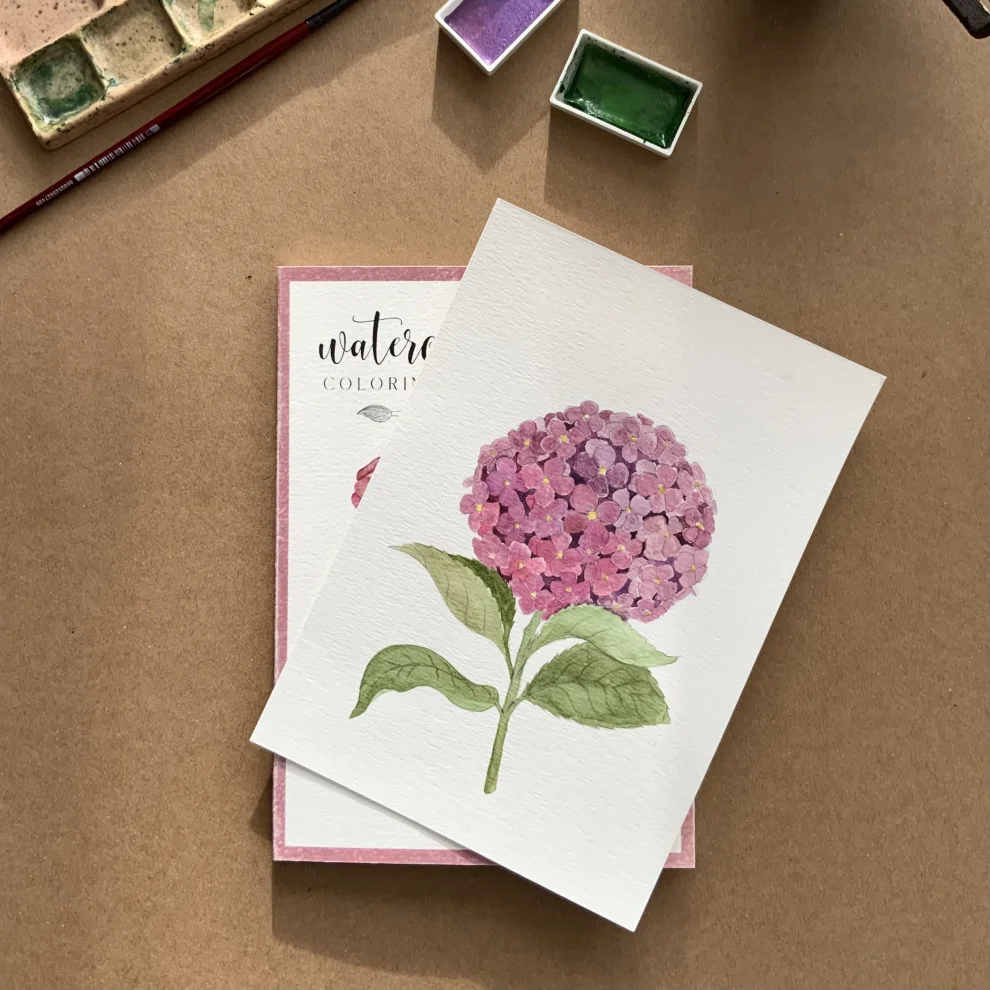 Naz Saner Draws - Watercolor Coloring Book | Floral