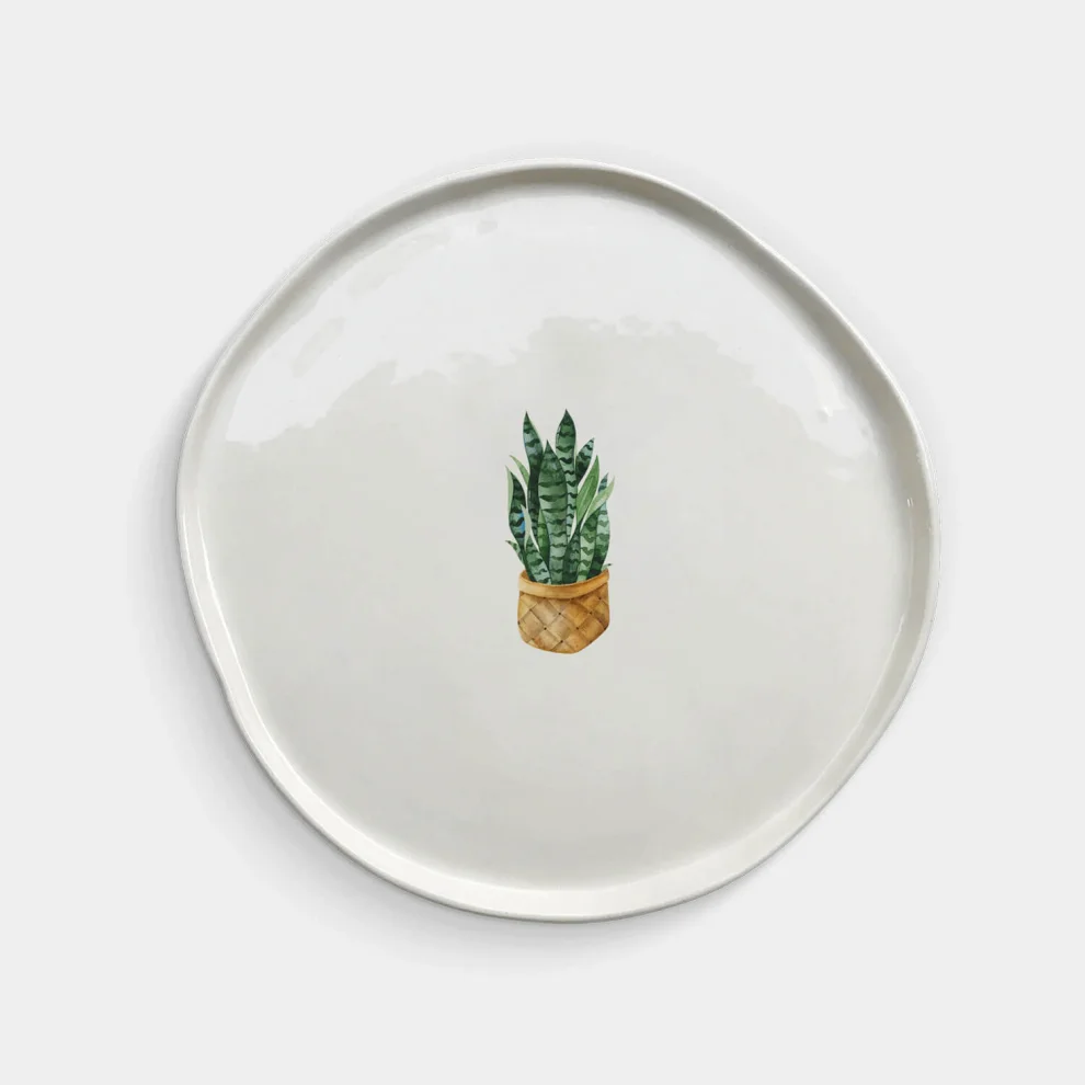 Fusska Handmade Ceramics - Set Of 6 Leaf Plates