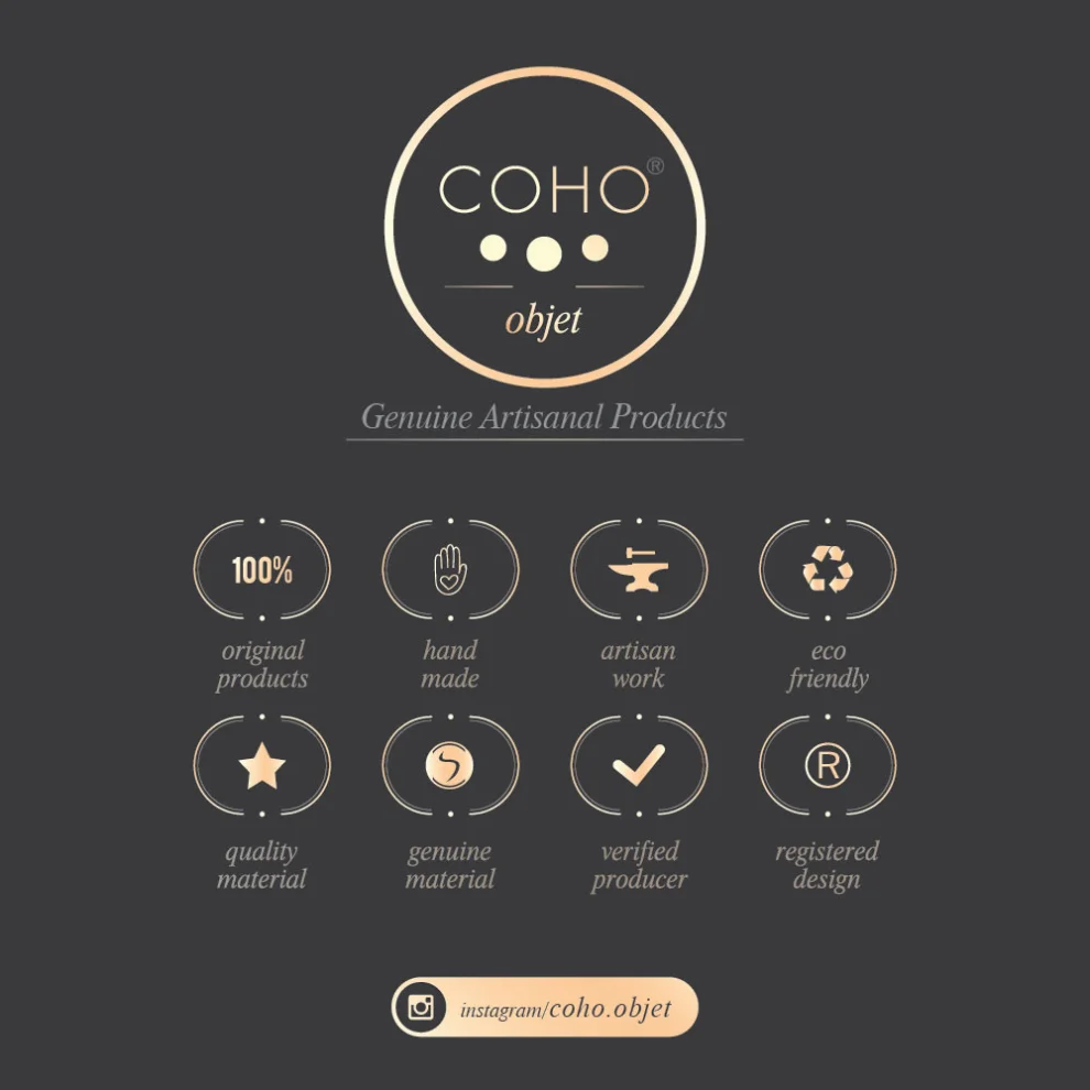 Coho Objet	 - Concre Antique Dövme Bakır Kaseli Boz Aromaterapi Buhurdanlık