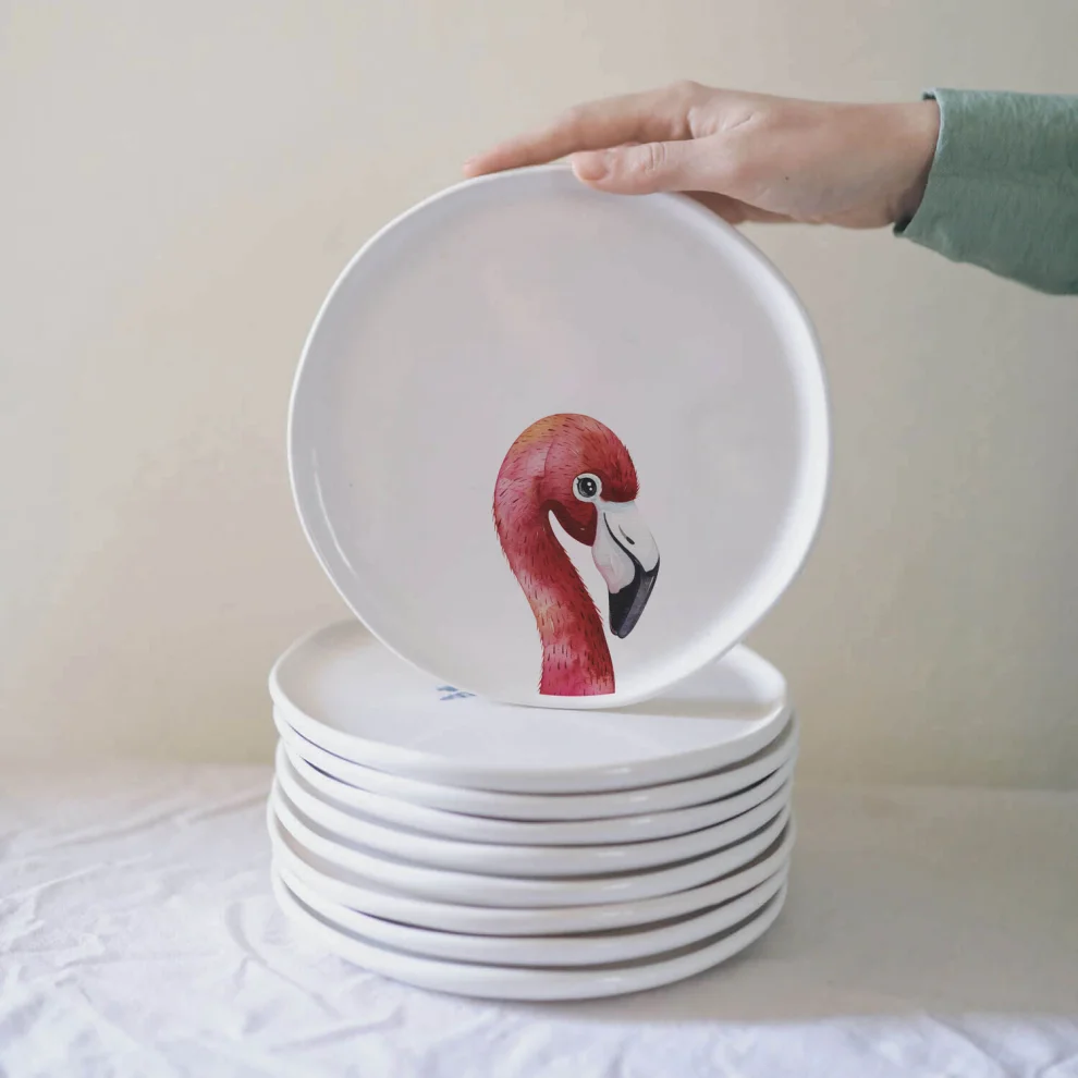 Fusska Handmade Ceramics - 6'lı Hayvan Tabak