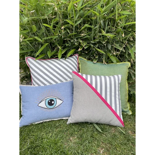 Boom Bastık - Rectangle  Woven Eye Printed Pillow