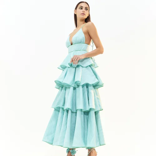 Ayse Bener - Oxford Ruffled Skirt Dress