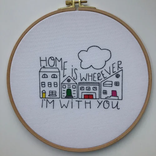 DEAR HOME - Home Embroidery Hoop Art