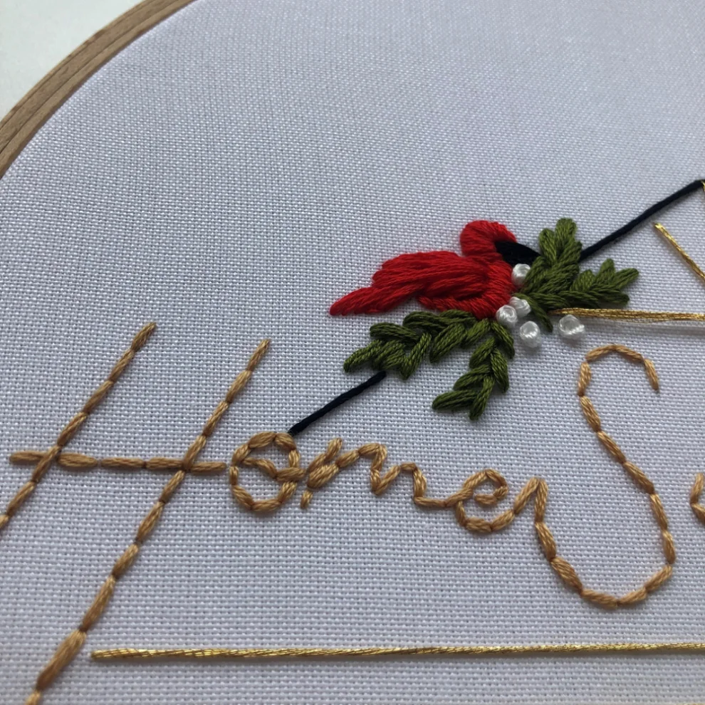 DEAR HOME - Love Theme My Heart Embroidery Hoop Art