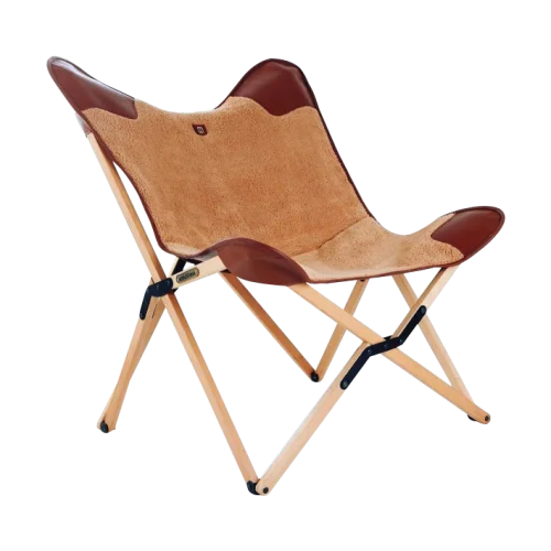 Marbre Home - Safari Canvas And Leather Tripolina Folding Chair