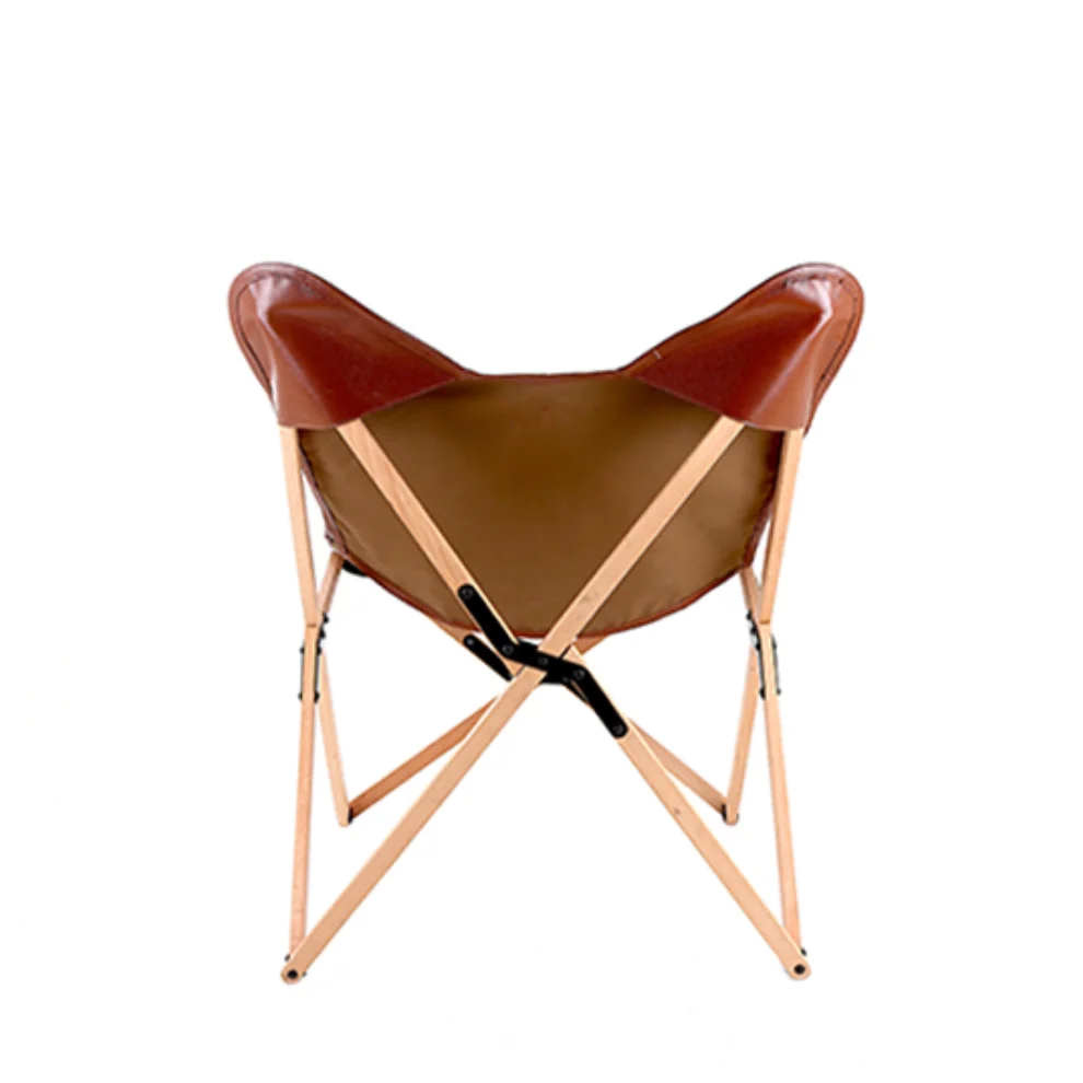Marbre Home - Safari Canvas And Leather Tripolina Folding Chair