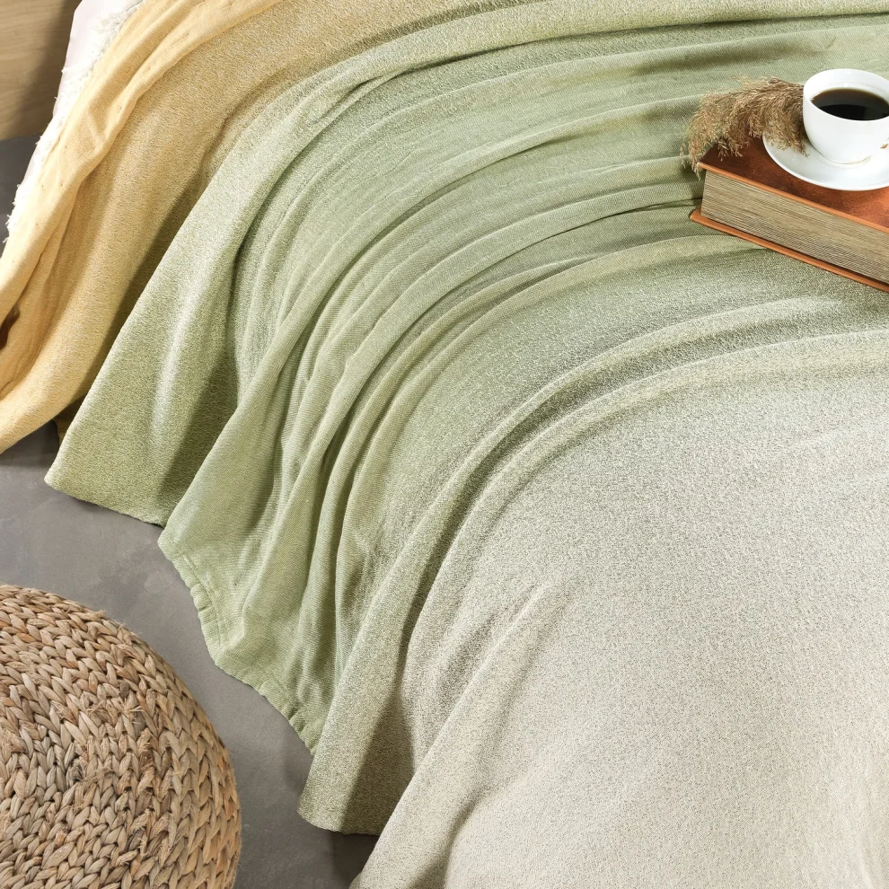 Miespiga - Rainbow Gradient Jacquard Woven Breathable Pique Bedspread
