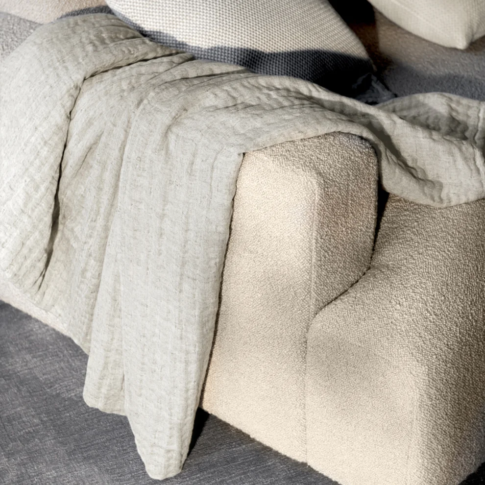 Miespiga - Rustic 3 Ply Linen Double Sided Super Soft Breathable Throw