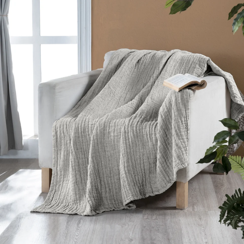 Miespiga - Rustic 3 Ply Linen Double Sided Super Soft Breathable Throw