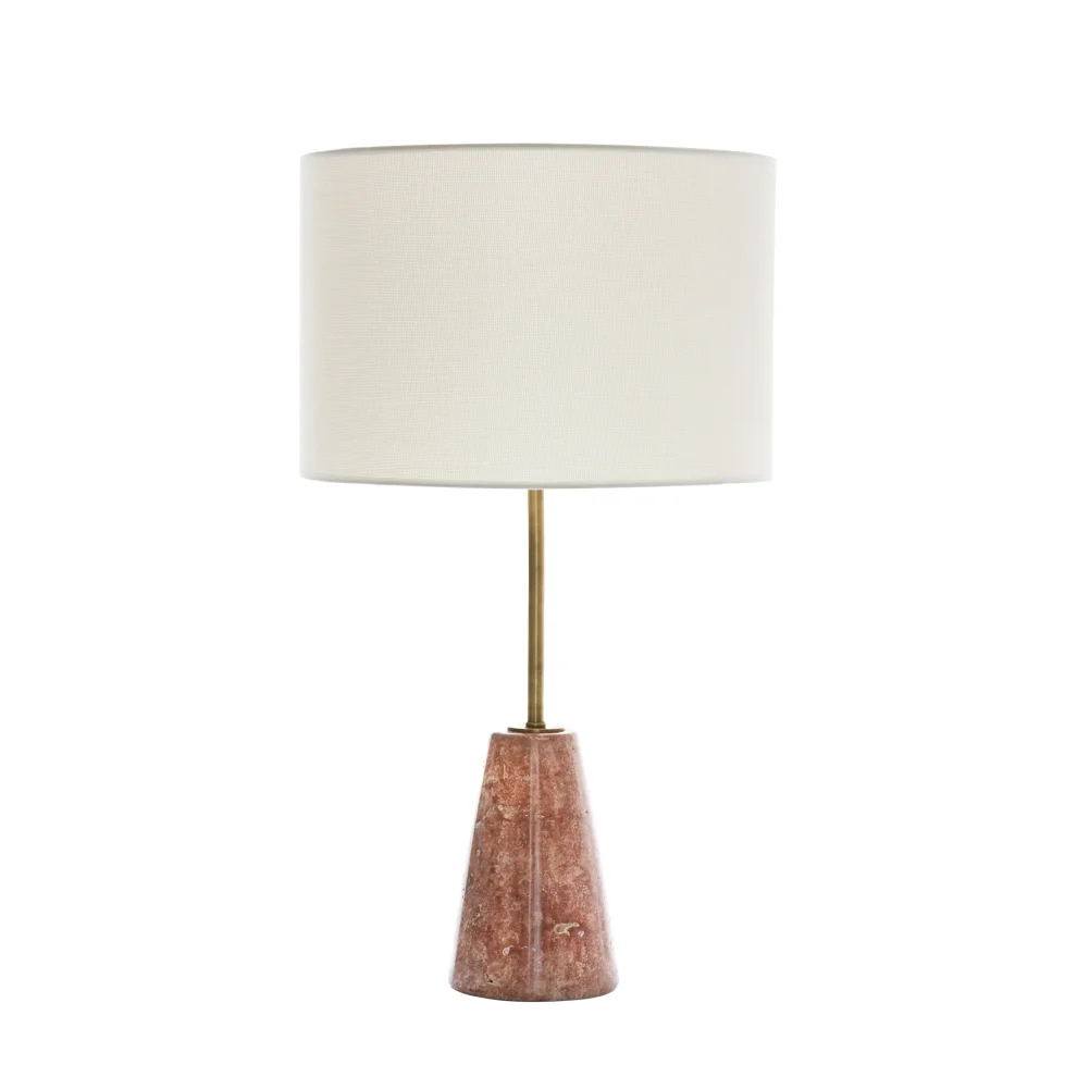 Y19 Design - Shorty Cone Travertine Table Lamp