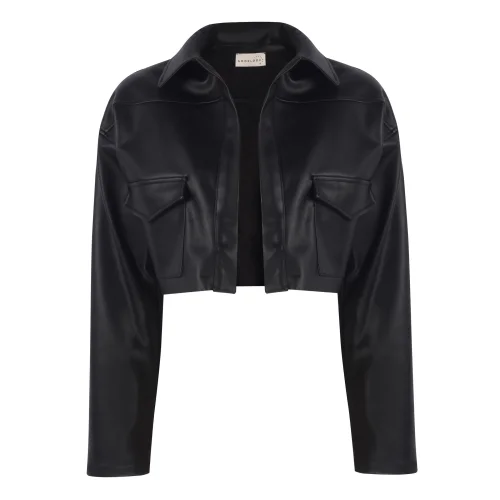 The Good Look Company - Gwen Leather Crop Jacket L - SOLD OUT Black ...