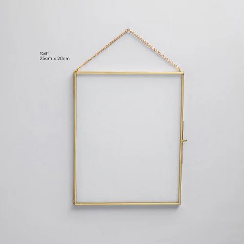 El Crea Designs - Raw Brass Wall Hanging Glass Photo Frame