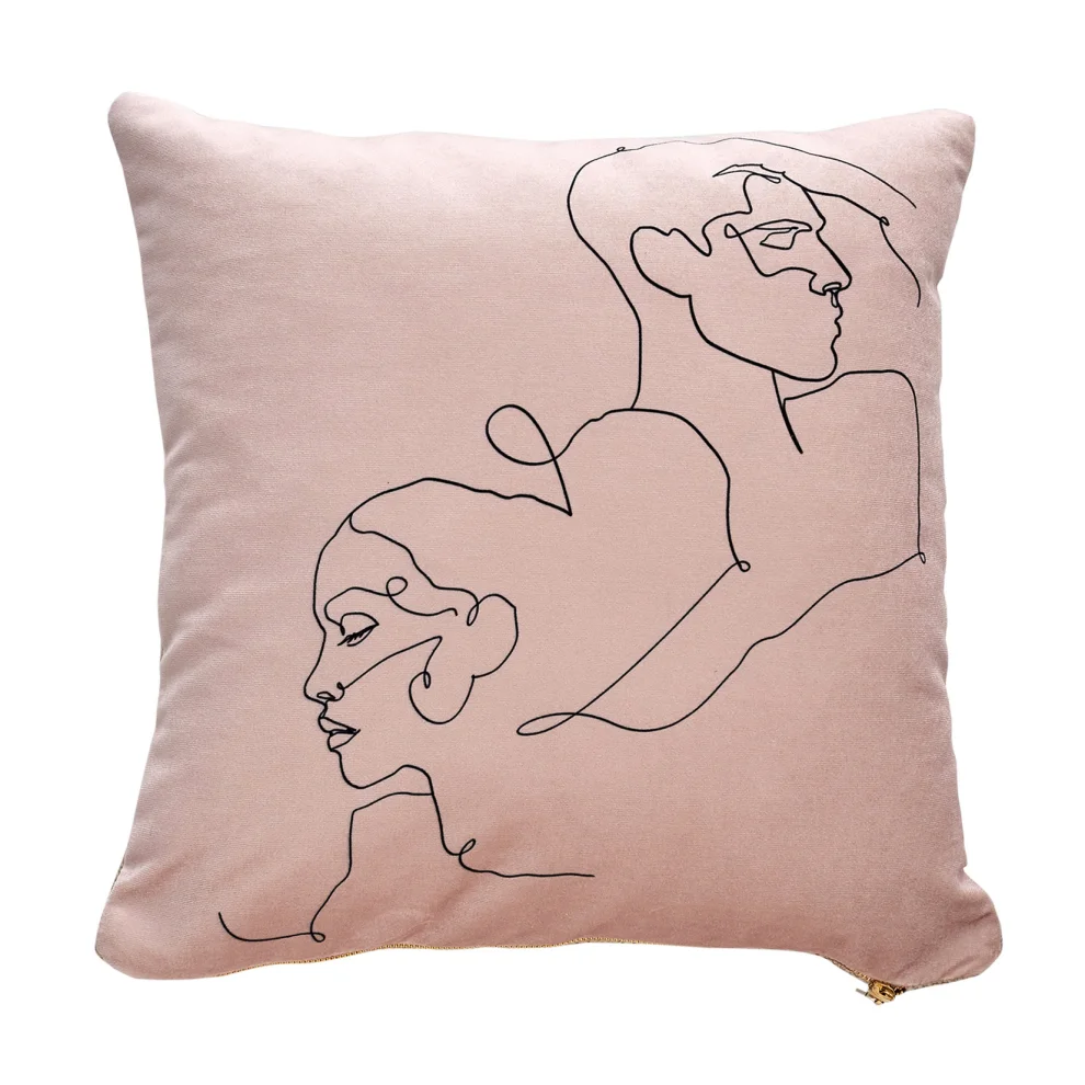 Y19 Design - Love & Hate Powder Velvet Pillow