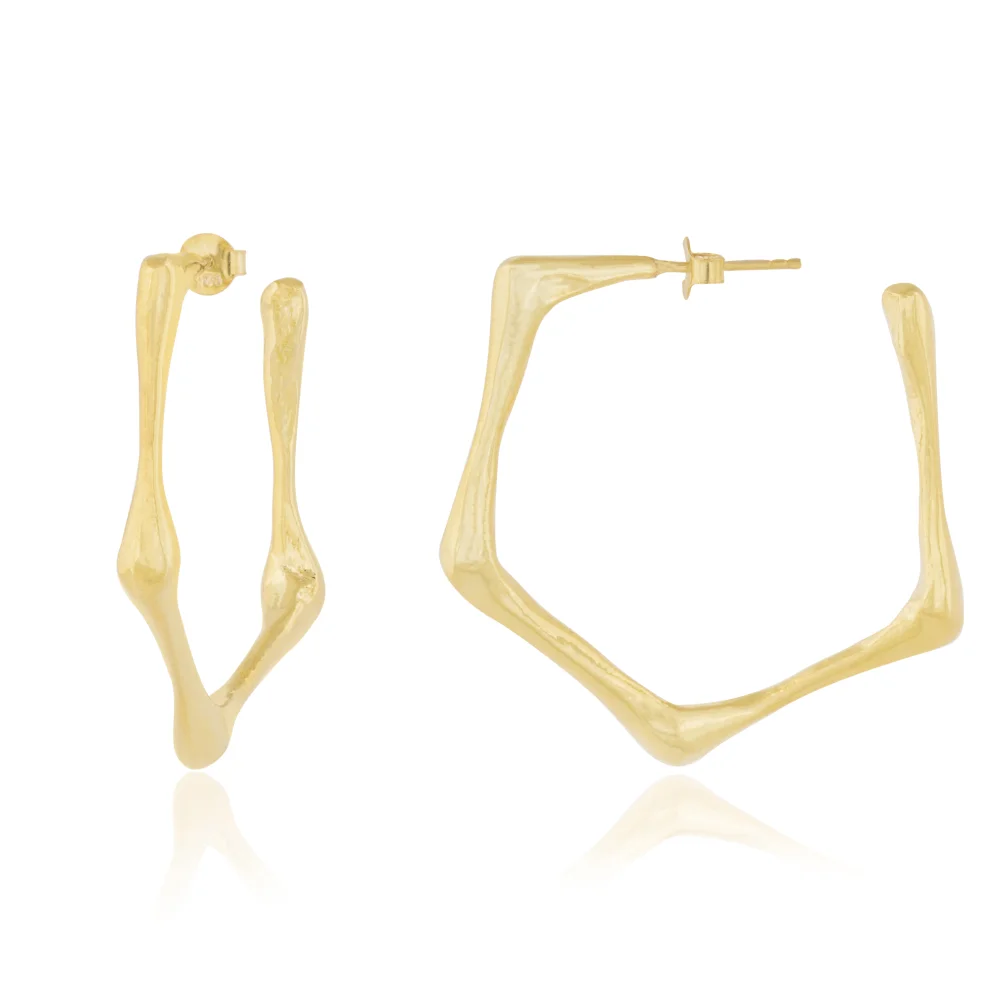 602Lab - Penta Hoops Earring Gold