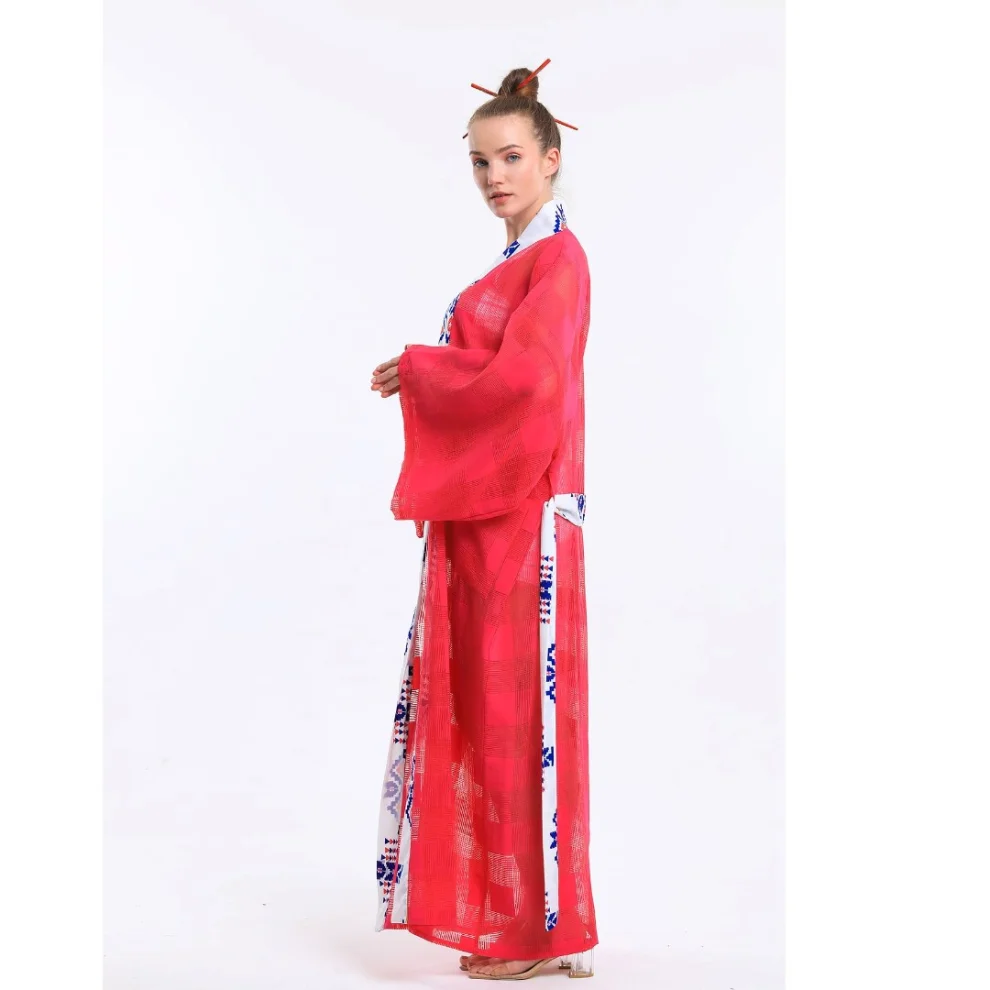 Masuwerte - Kimono Wide Sleeve Pareo Long