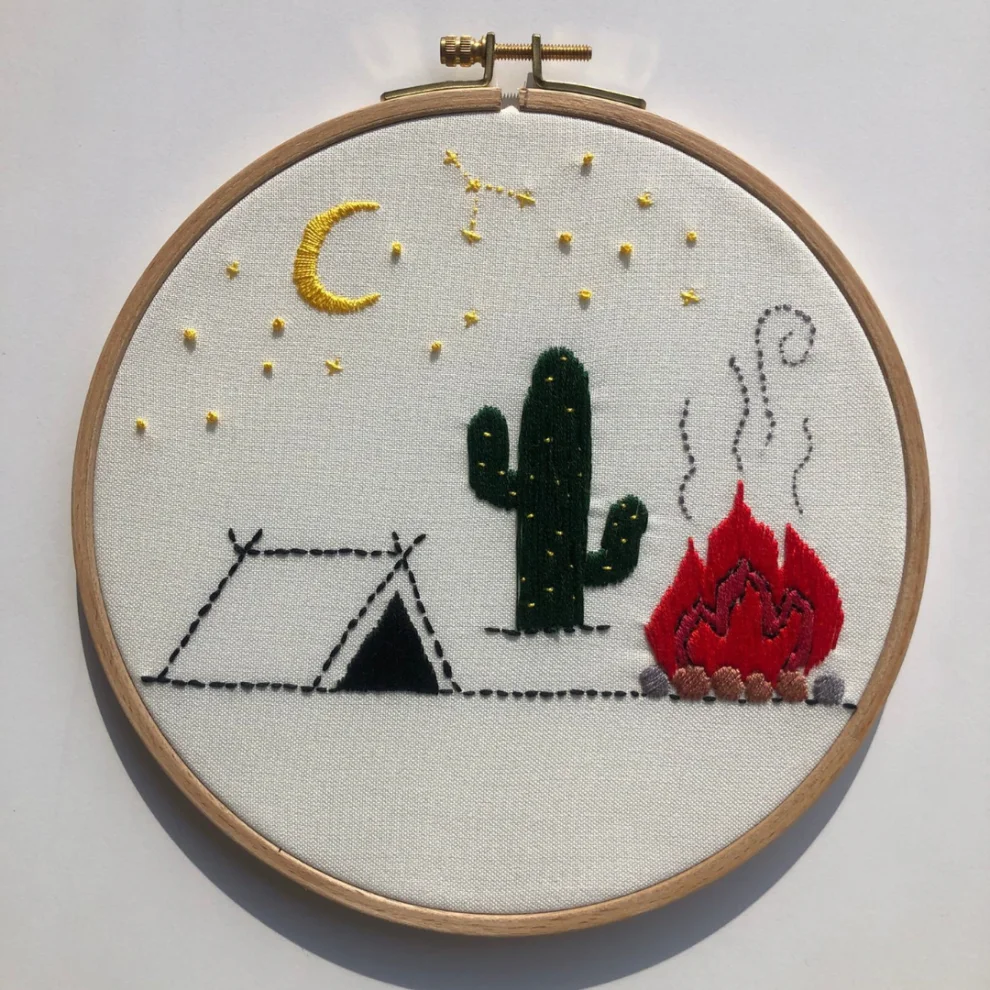 DEAR HOME - Camp Embroidery Hoop Art