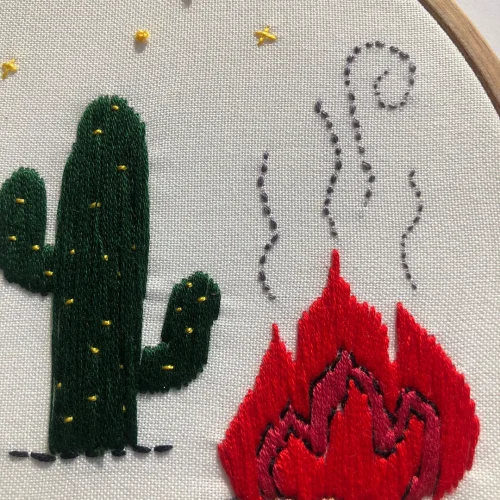 Granny's Hoop - Camp Embroidery Hoop Art
