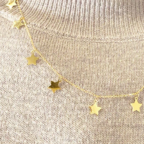 Lidya Dilmener - Gold Necklace With Star Pendant