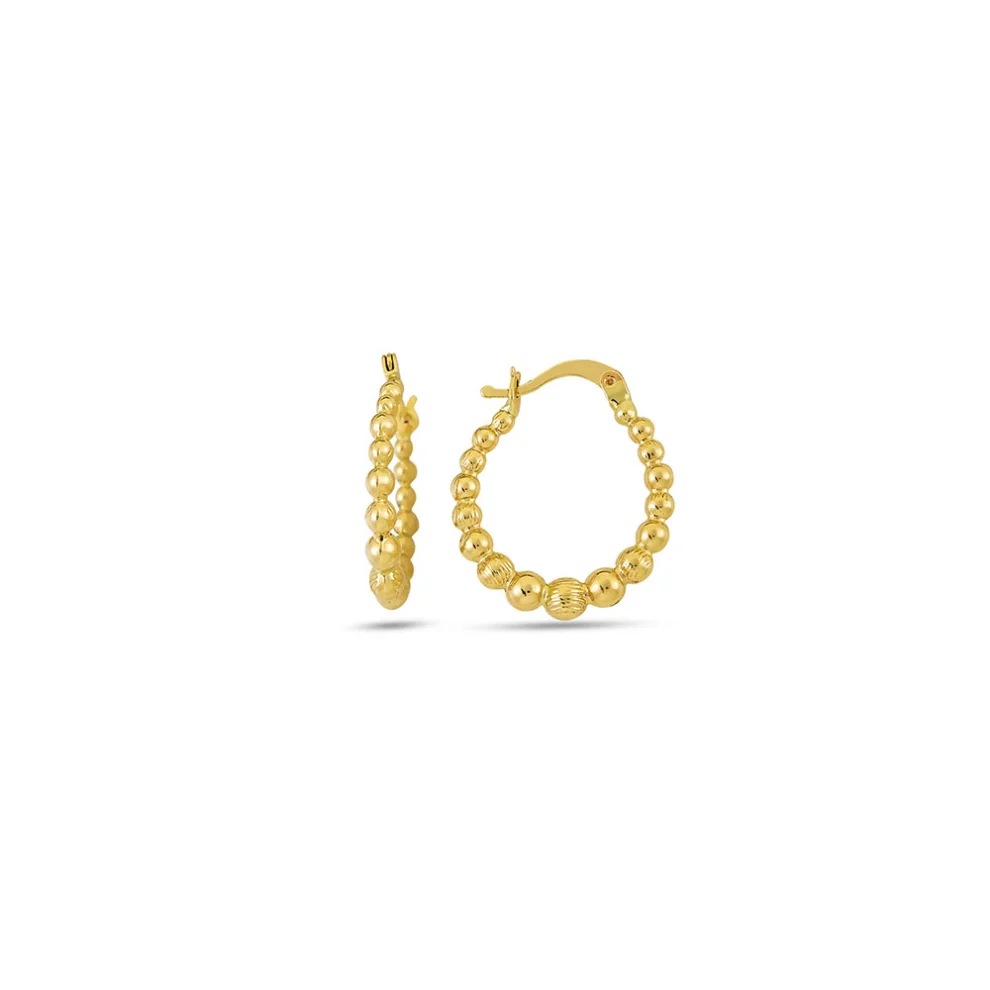 Lidya Dilmener - Hoop Ball Gold Earrings