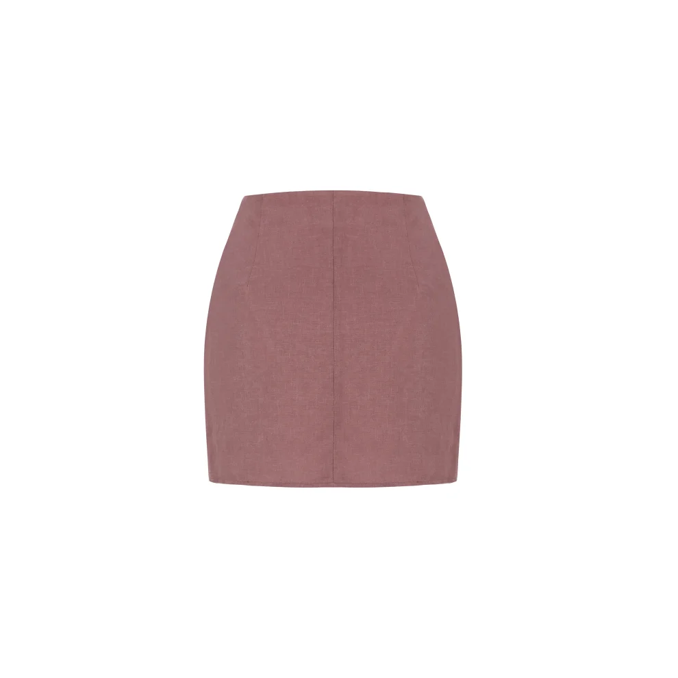 Dor Raw Luxury - Cheese And Grapes Linen Skirt