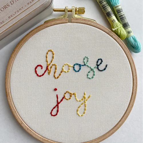 Granny's Hoop - Choose Joy Embroidery Hoop Art