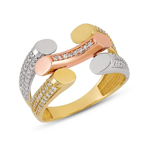 Lidya Dilmener - Gold Ring 3 Colors Oval