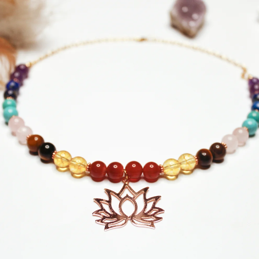 Boho Yoga Art - Lotus Chakra Necklace